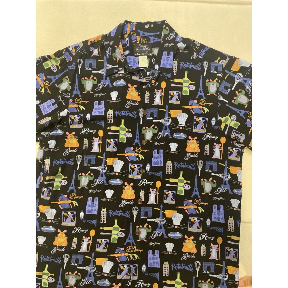 Reyn Spooner Disney Ratatouille Hawaiian Shirt Mens Size XL Pixar RARE
